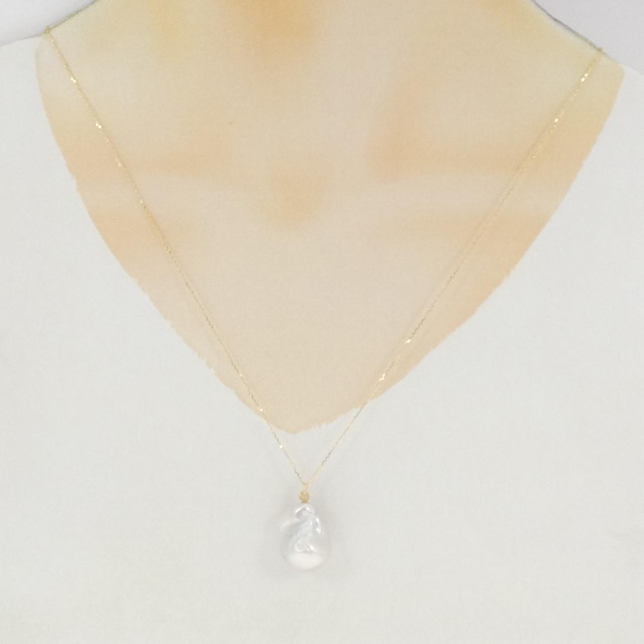 K18YG 淡水パール ネックレス