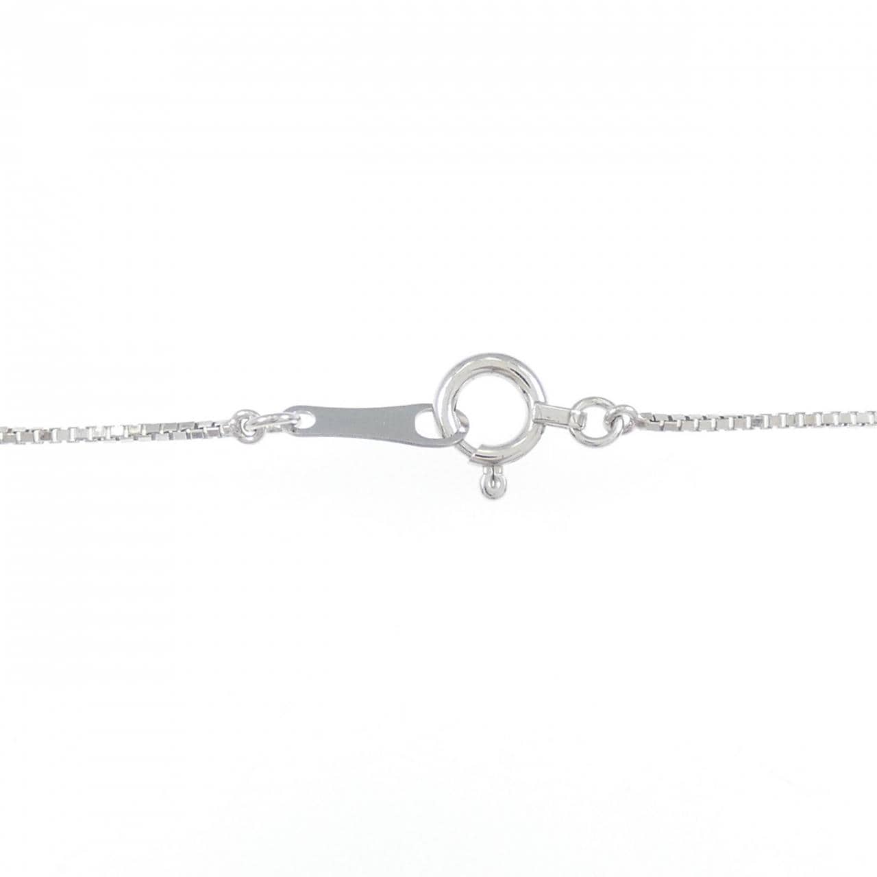 K18WG フラワー ダイヤモンド ネックレス 0.32CT