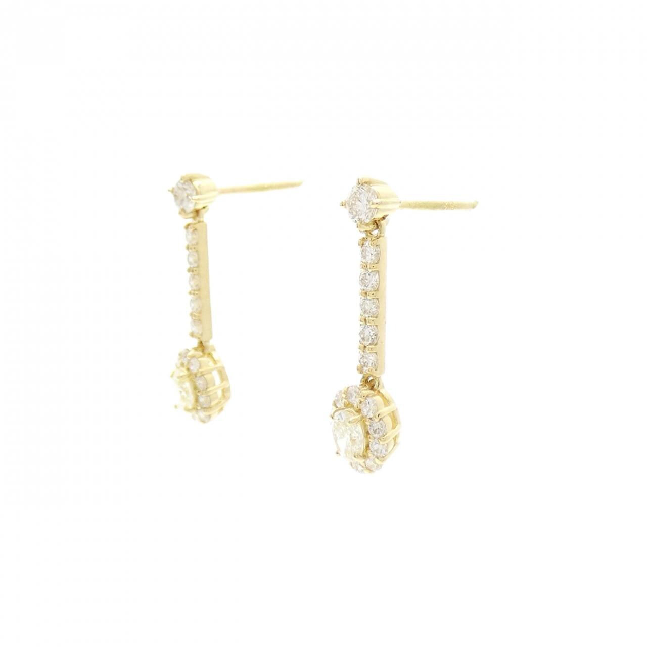【新品】K18YG ダイヤモンド ピアス 0.60CT