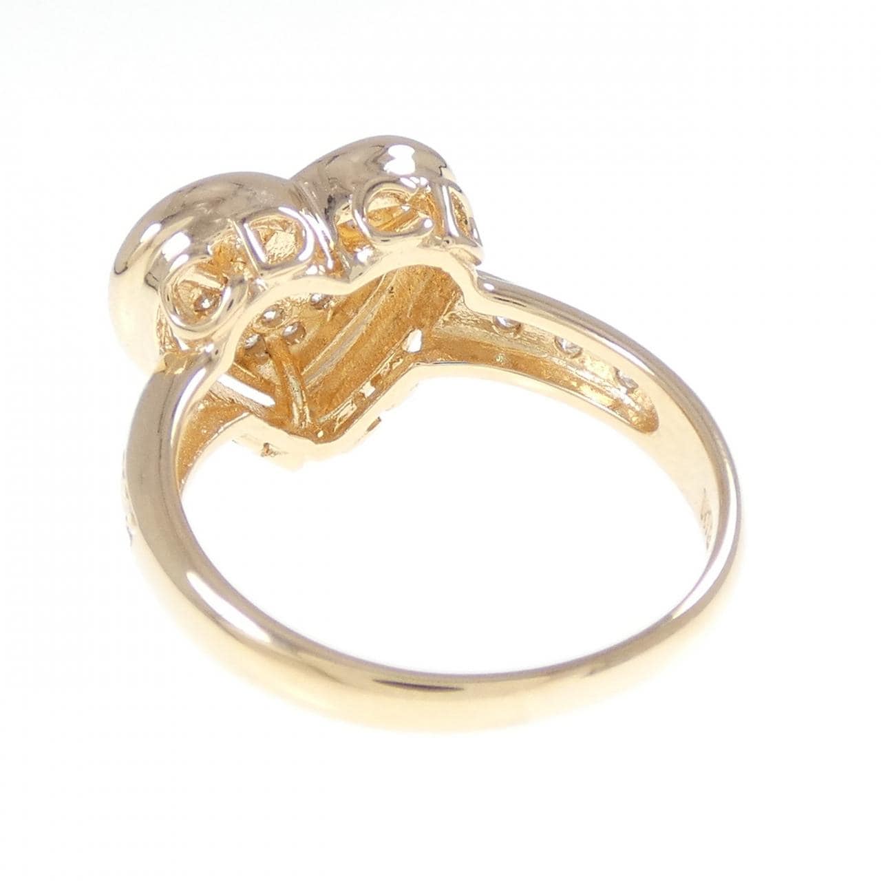 K18PG ハート ダイヤモンド リング 0.22CT
