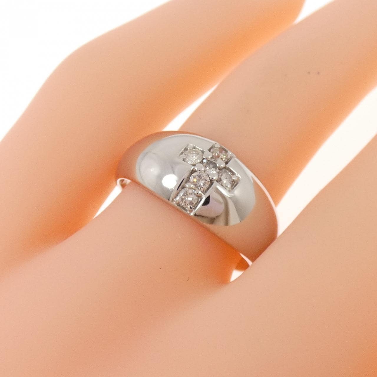 PT900 クロス ダイヤモンド リング 0.20CT