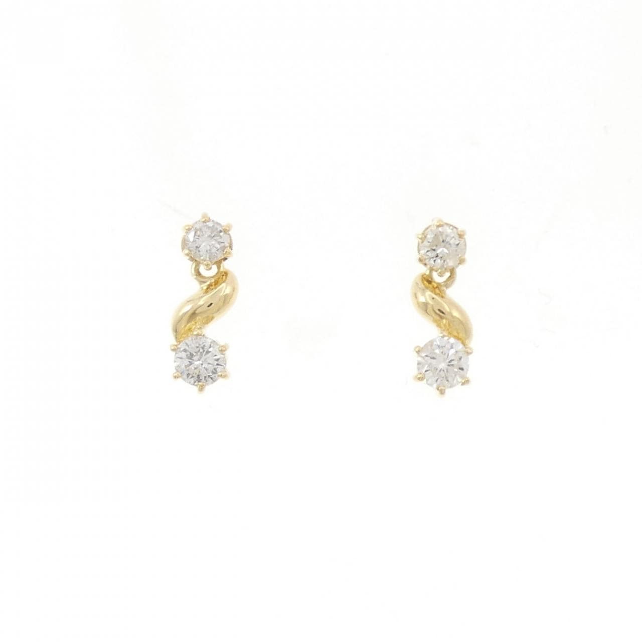 K18YG ダイヤモンド ピアス 0.44CT
