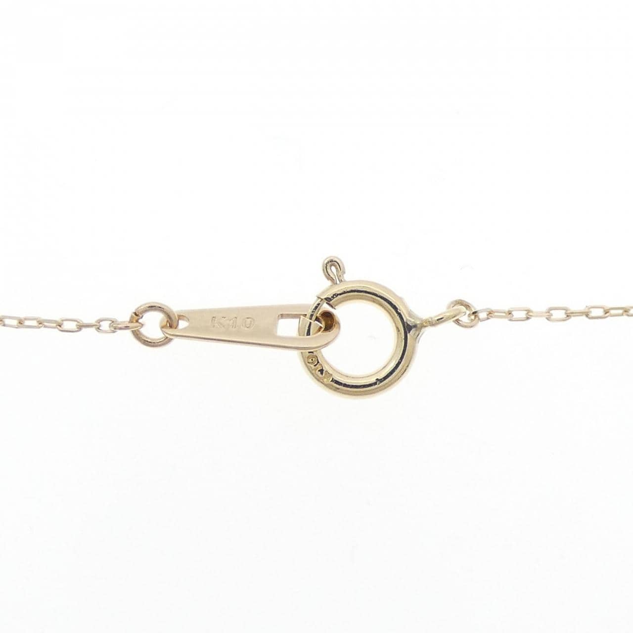 K10YG ハート ガーネット ネックレス