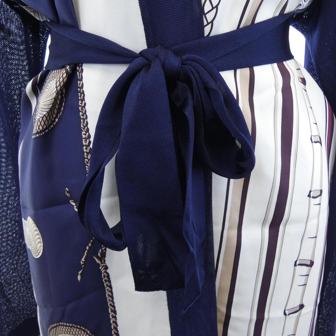 エルメス HERMES CANNES ET CANNES *17-7756 ツイルレーヌ ロングカーディガン