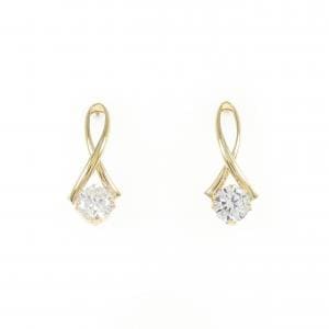 K18YG立方形耳環