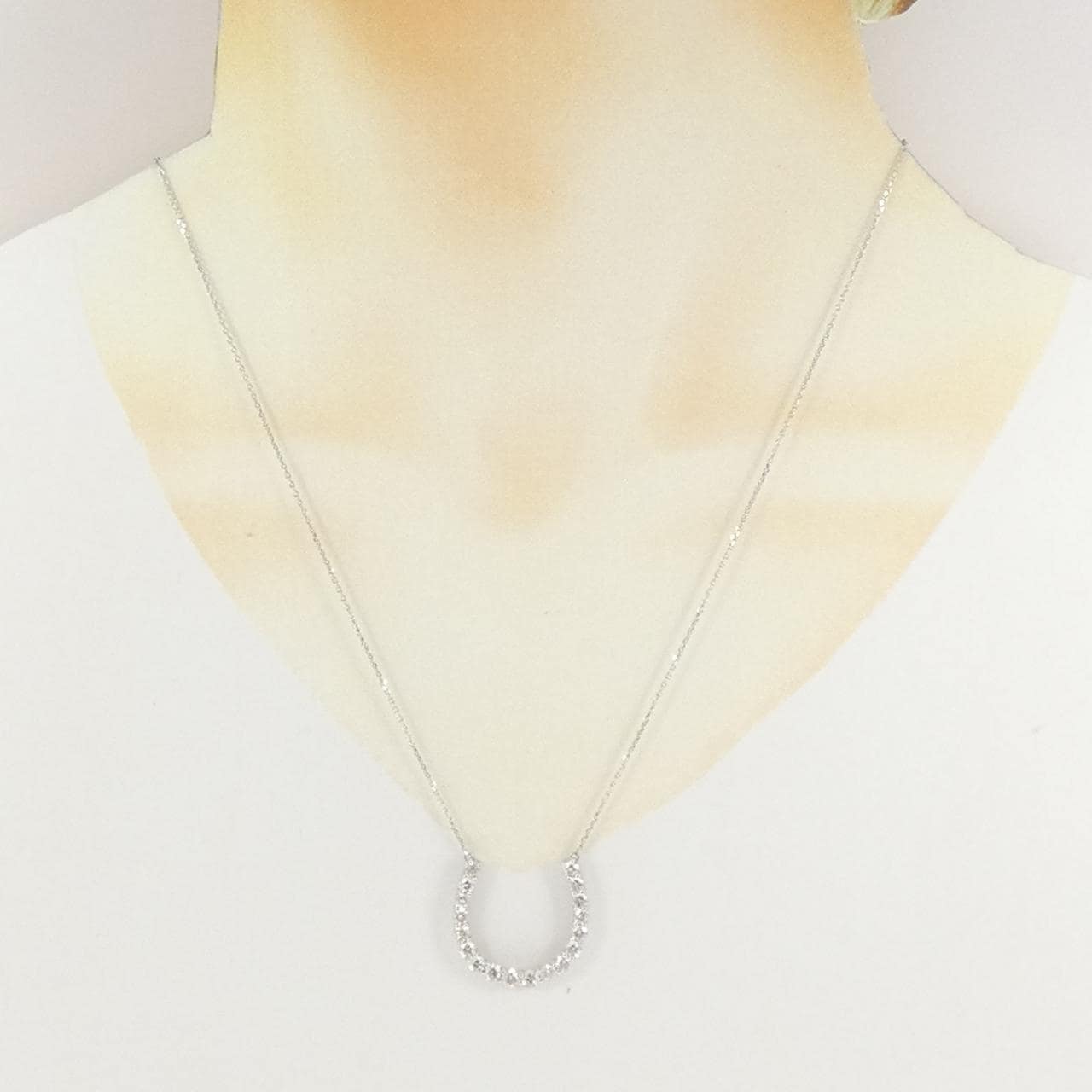 PT900/PT850 ホースシュー ダイヤモンド ネックレス 1.50CT