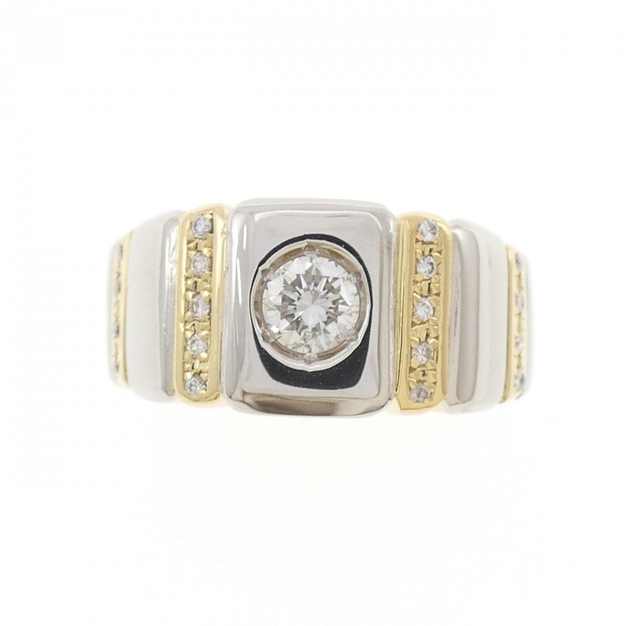 K18YG/PT900 ダイヤモンド リング 0.518CT