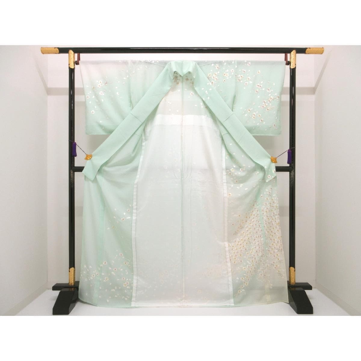 [未使用品] 单袍，Komagaro homongi，刺绣和模糊染色