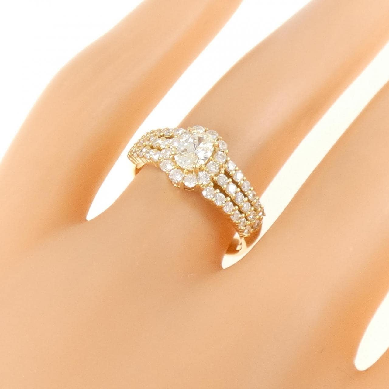 K18YG ダイヤモンド リング 0.80CT