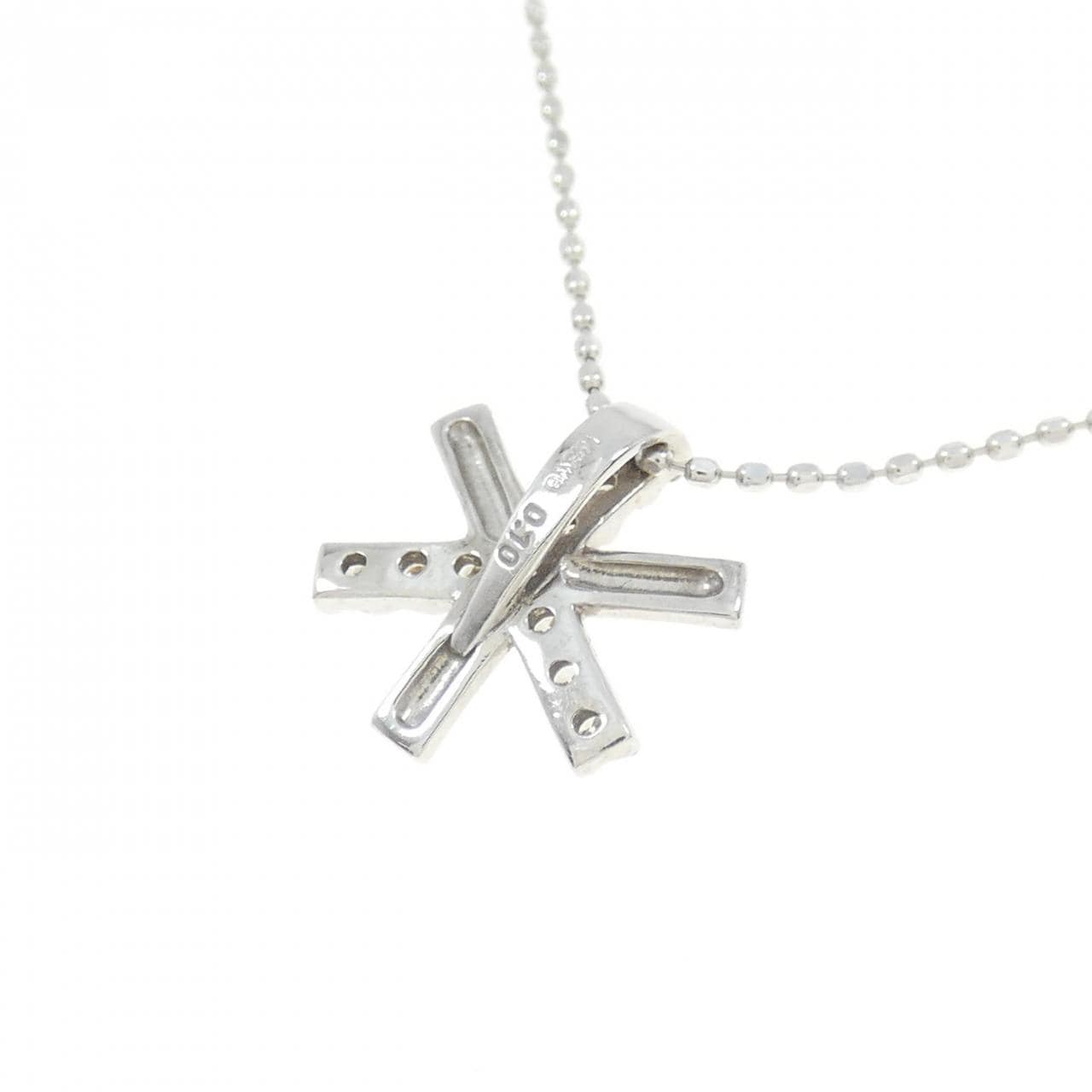 K18WG ダイヤモンド ネックレス 0.10CT