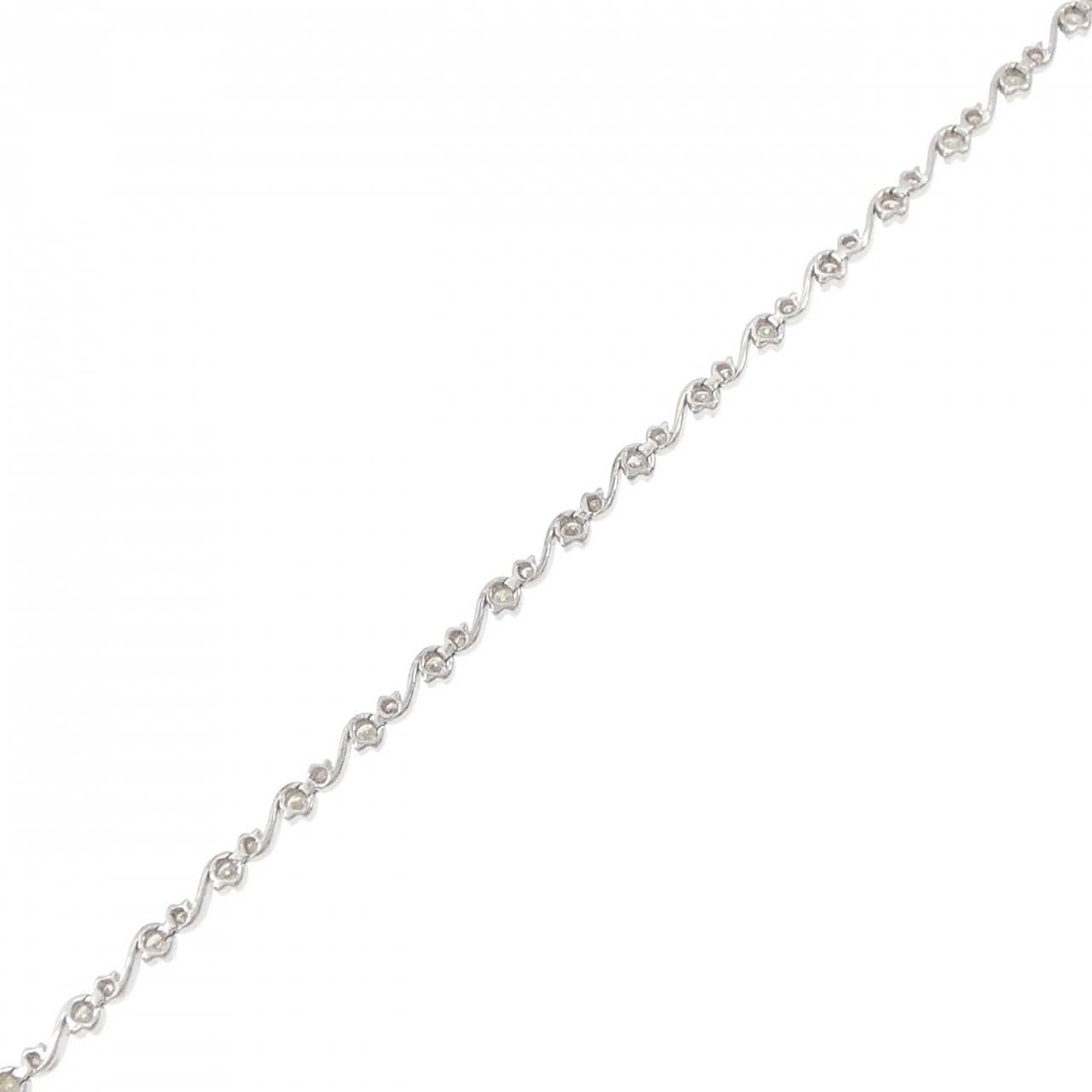 K18WG ダイヤモンド ブレスレット 1.00CT