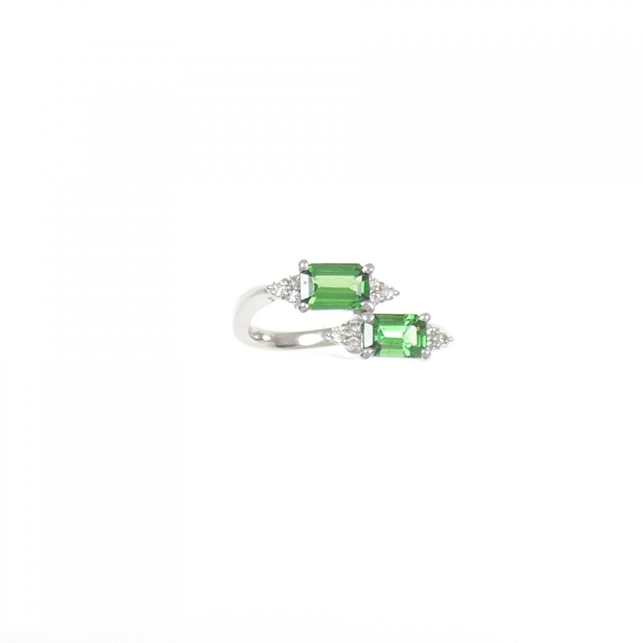 【新品】PT グリーンガーネット リング 1.00CT