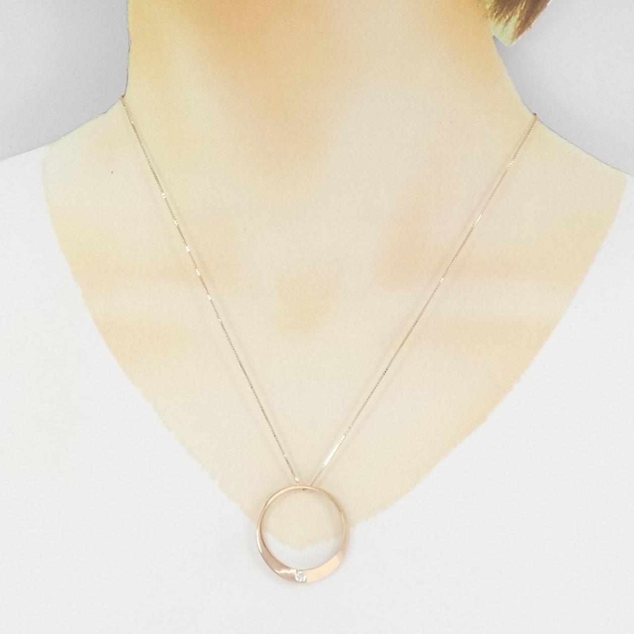 K18PG ダイヤモンド ネックレス 0.115CT