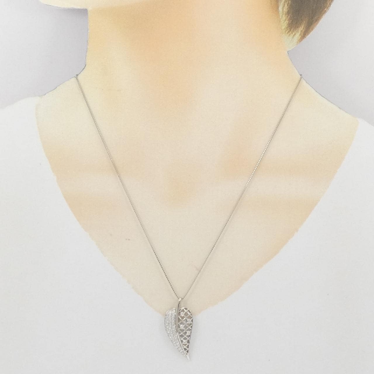PT900/PT850 リーフ ダイヤモンド ネックレス 0.50CT