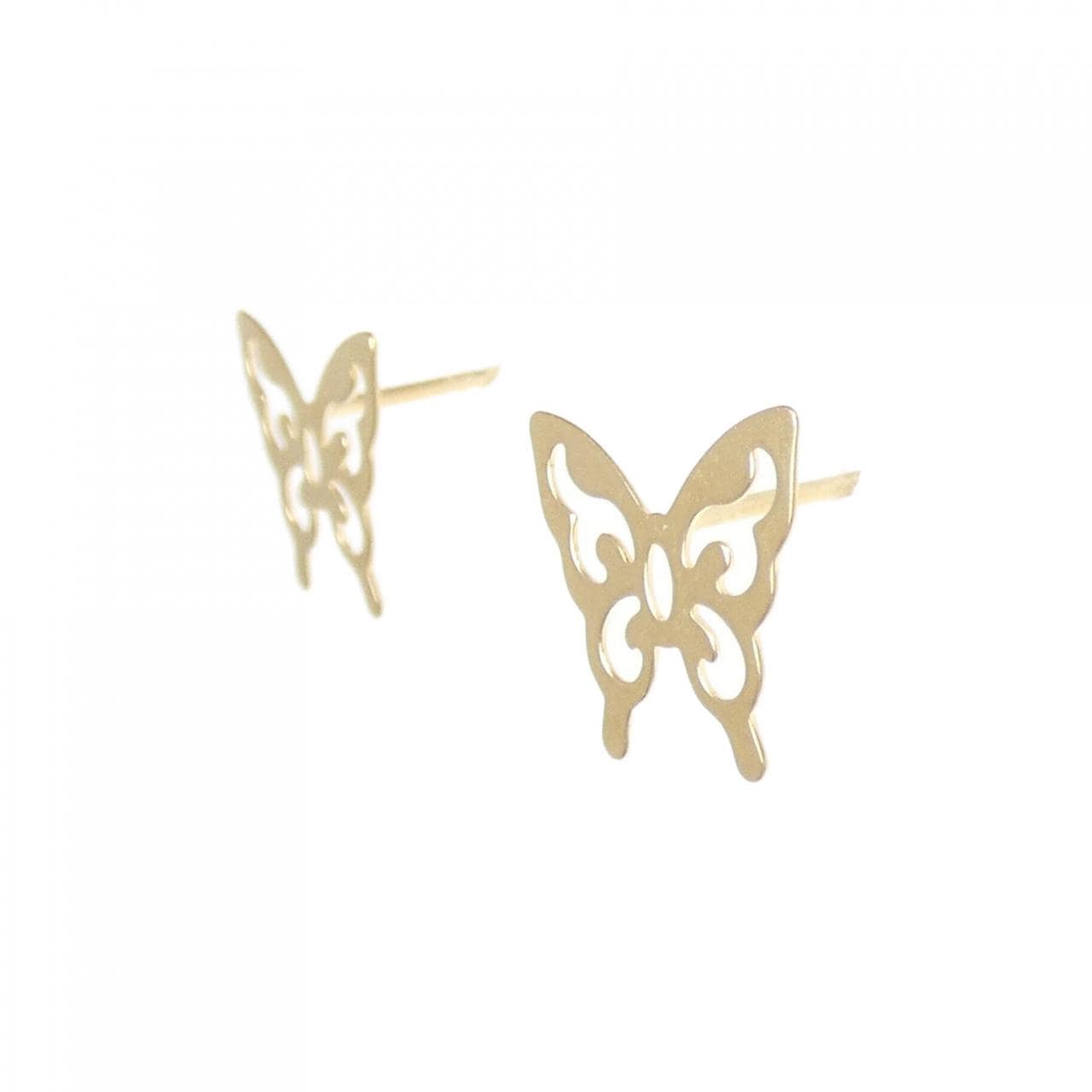 【新品】K18YG バタフライ ピアス