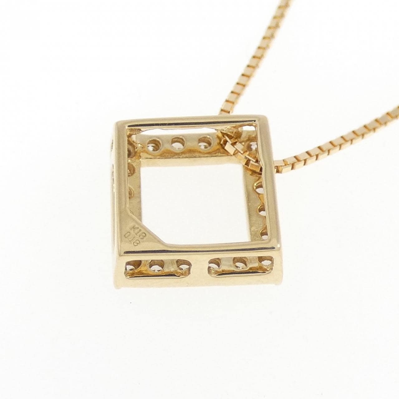 K18YG ダイヤモンド ネックレス 0.18CT
