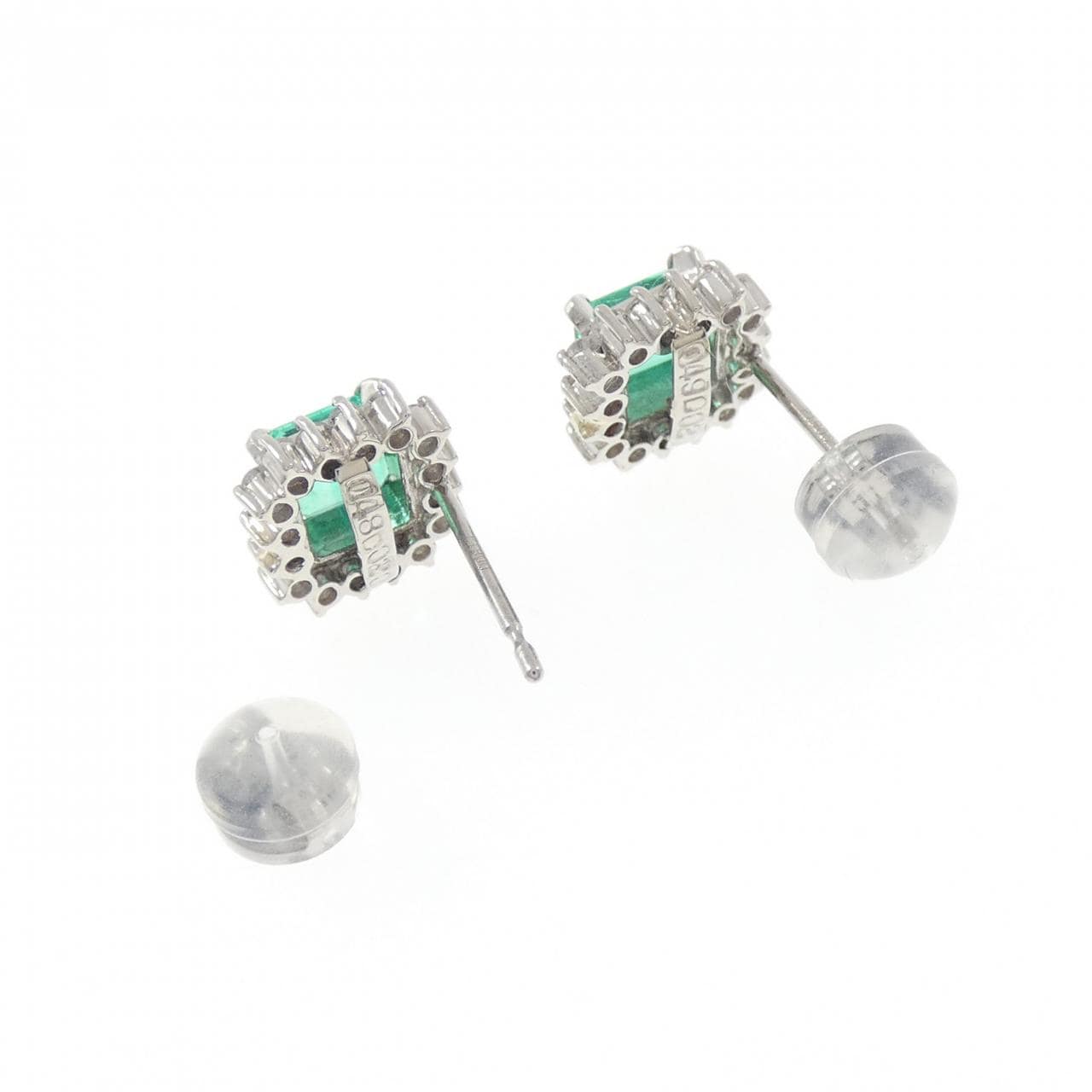 PT900 エメラルド ピアス 0.97CT
