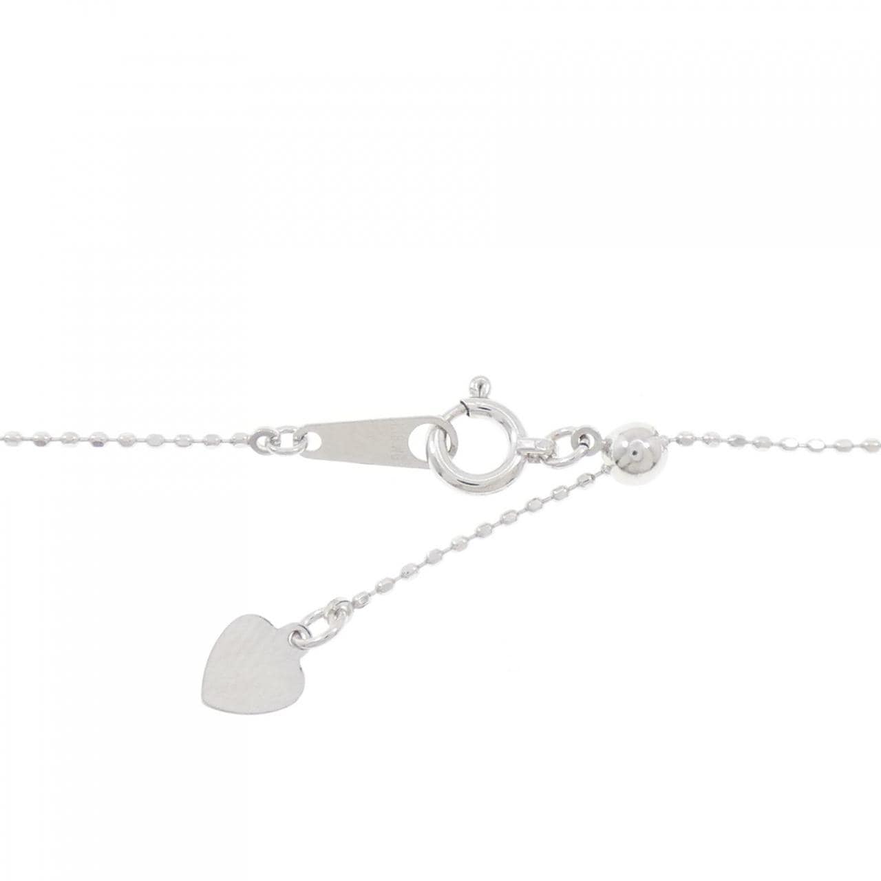 K18WG ハート ルビー ネックレス 0.58CT