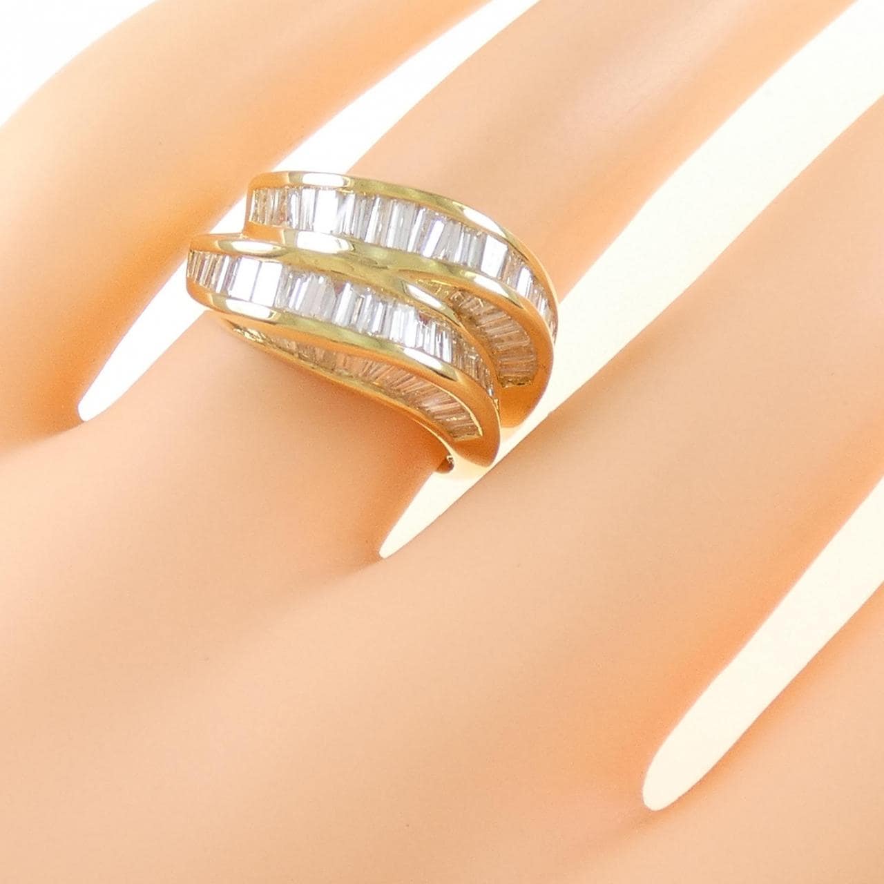 K18YG ダイヤモンド リング 2.10CT