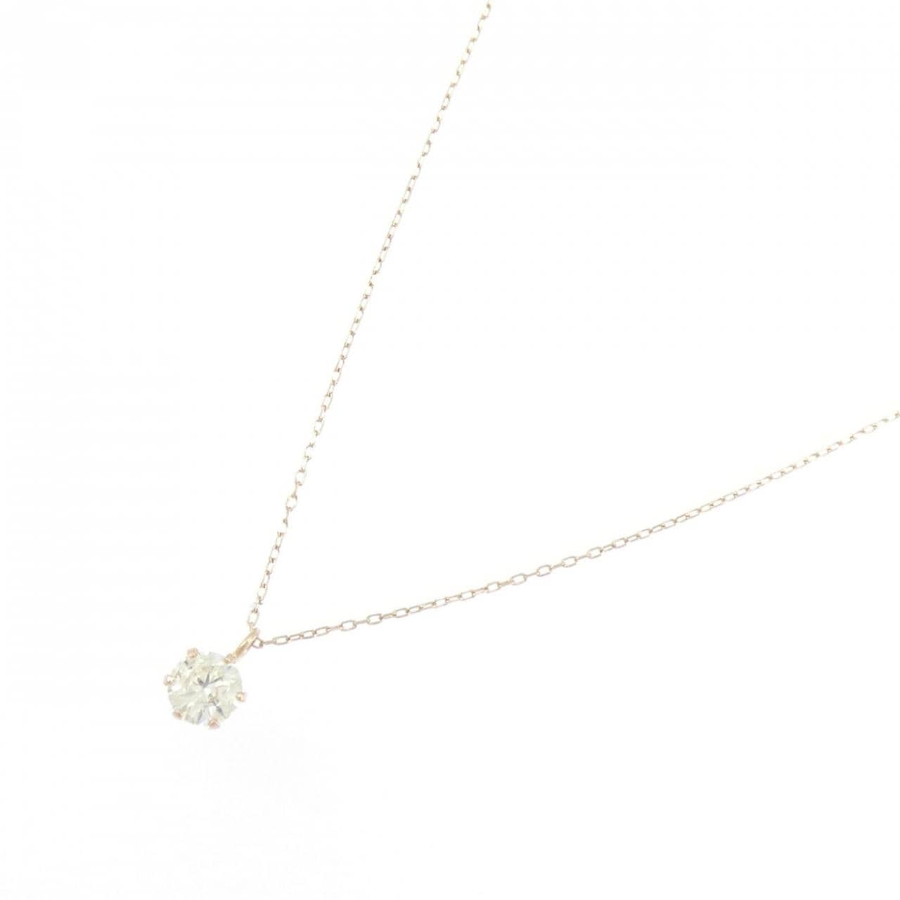 K18PG ソリティア ダイヤモンド ネックレス 0.305CT