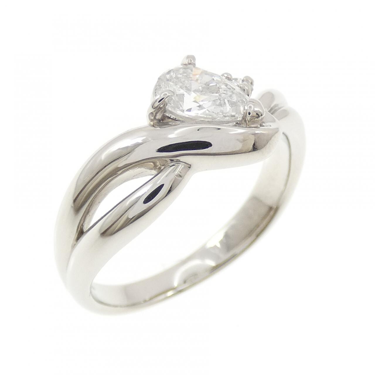 PT900 ダイヤモンド リング 0.501CT F SI2 ペアシェイプ