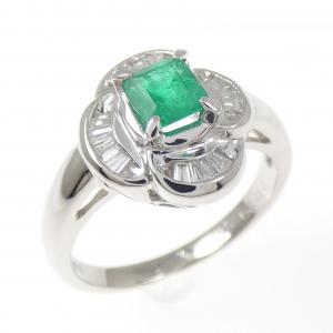 PT900 エメラルド リング 0.417CT