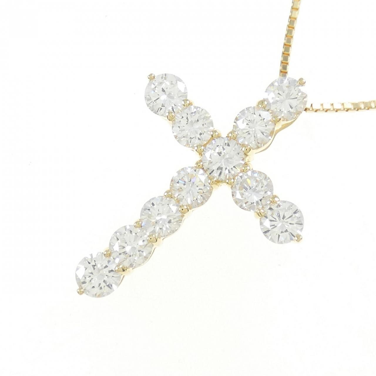 【新品】K18YG ダイヤモンド ネックレス 2.279CT G VS1-SI1 VG-GOOD