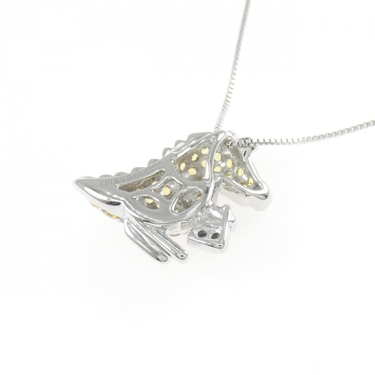K18WG サファイヤ ネックレス 0.55CT