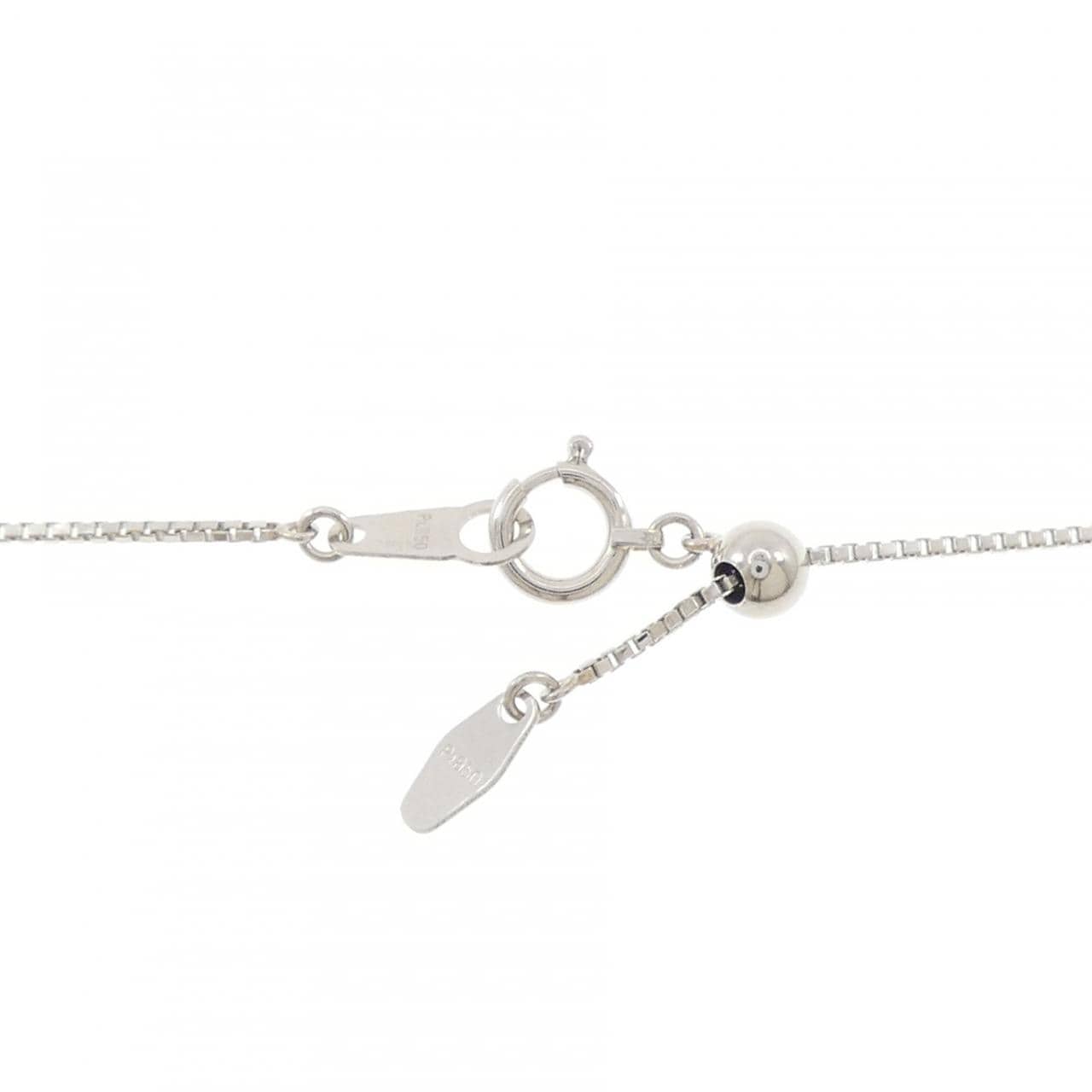 PT900/PT850 フラワー ダイヤモンド ネックレス 0.50CT