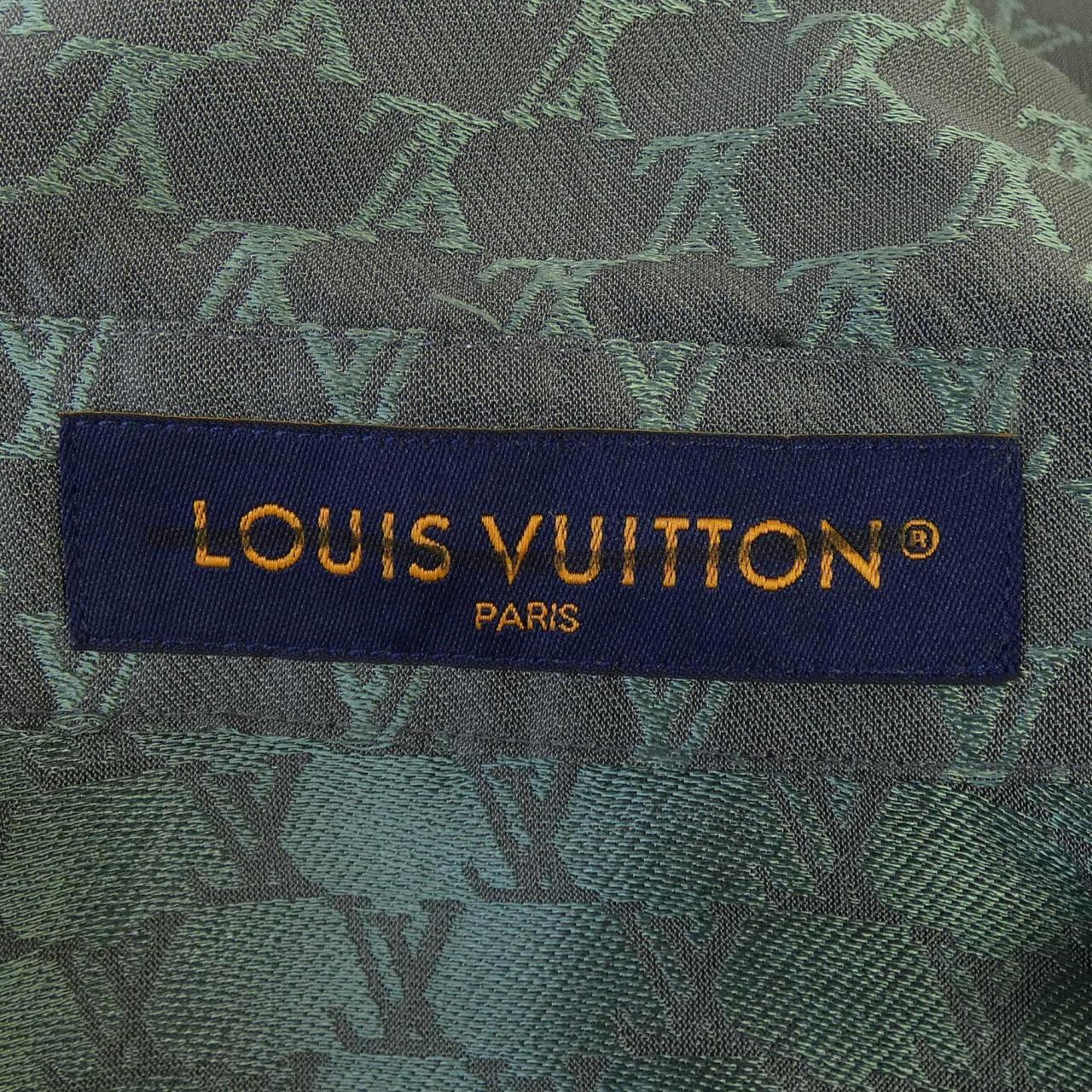 ルイヴィトン LOUIS VUITTON ショートスリーブジャガードシルクプレンドシャツ HRS30WKSY S／Sシャツ