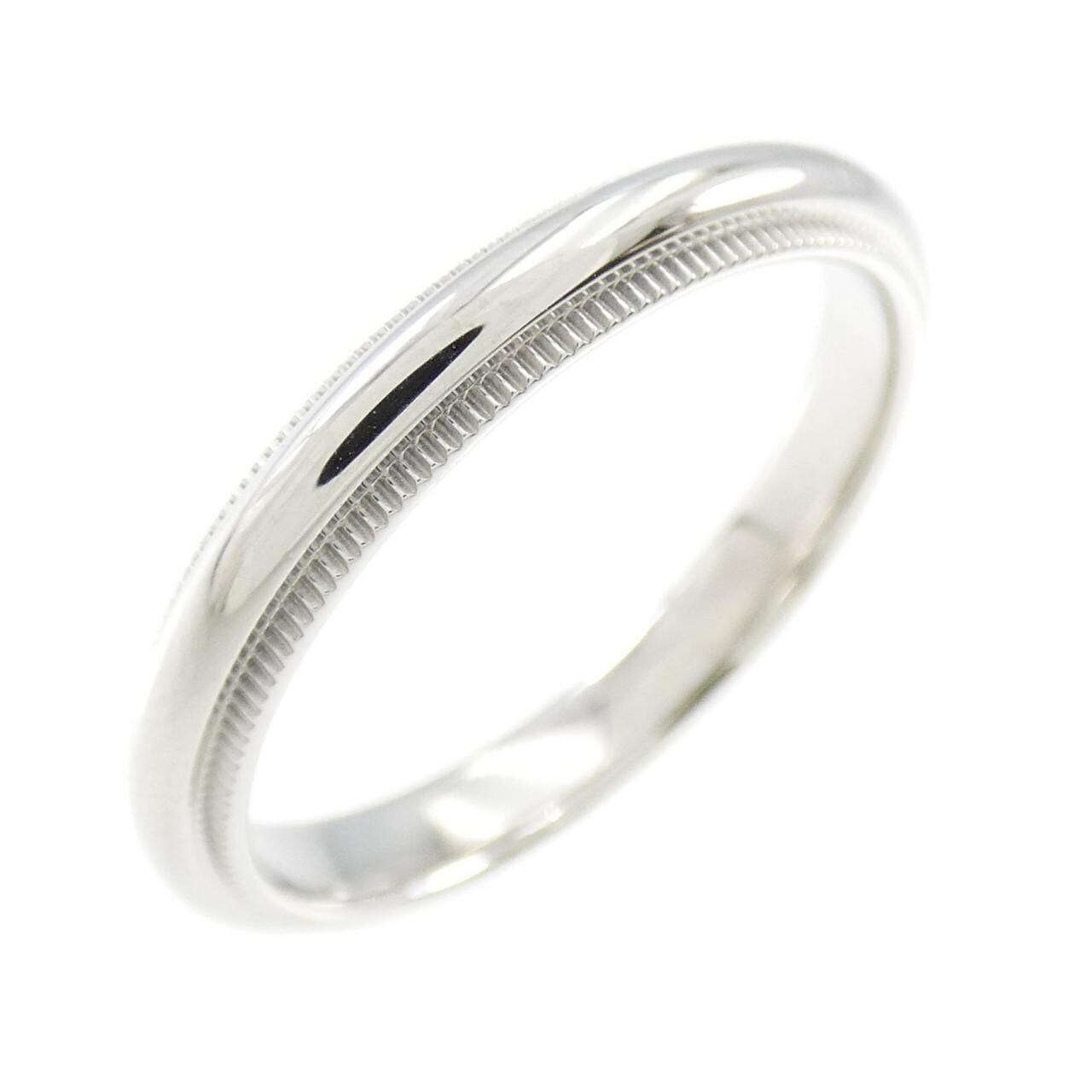 Tiffany & Co. 6mm Tiffany Together Double Milgrain Band Ring Platinum Size 8