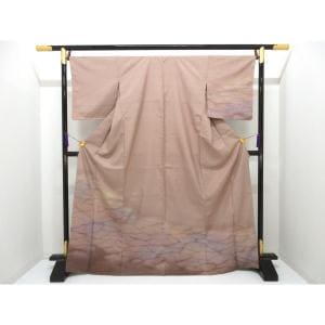 【未使用品】訪問着　牛首紬