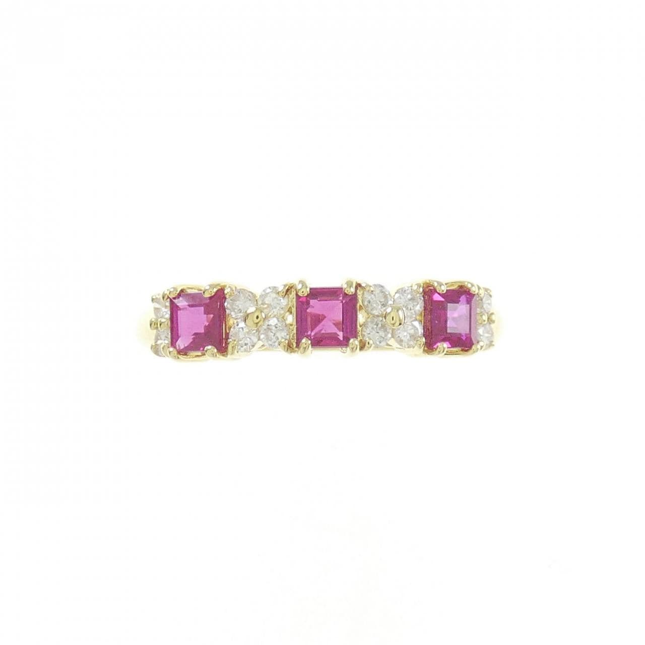 K18YG ルビー リング 0.56CT
