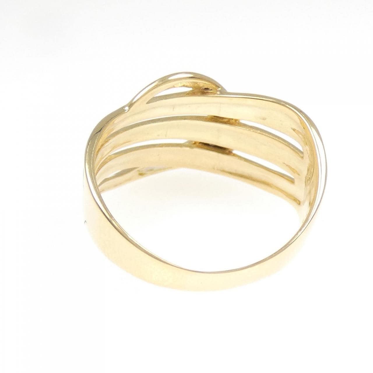 K18YG/PT900 ダイヤモンド リング