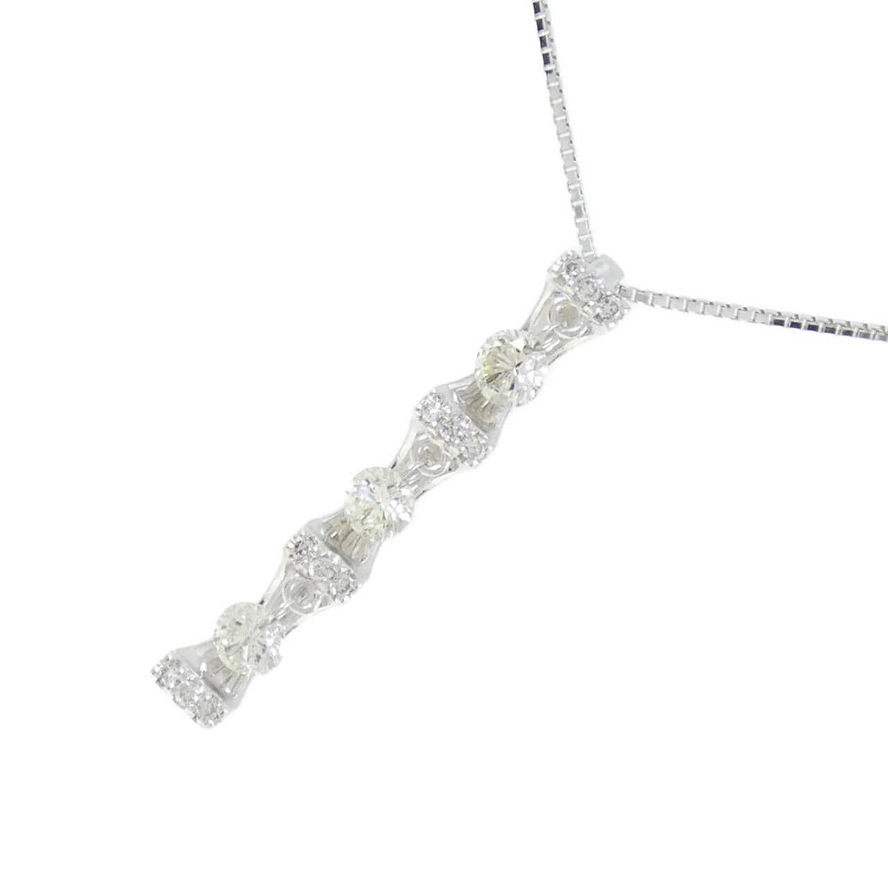 K18WG ダイヤモンド ネックレス 0.51CT