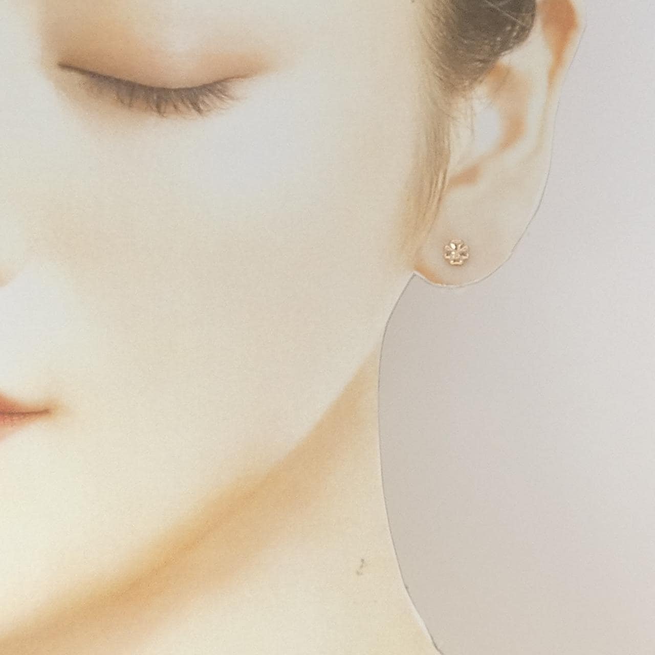 K18PG クローバー ピアス