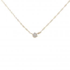 K18YG/750YG ダイヤモンド ネックレス 0.10CT
