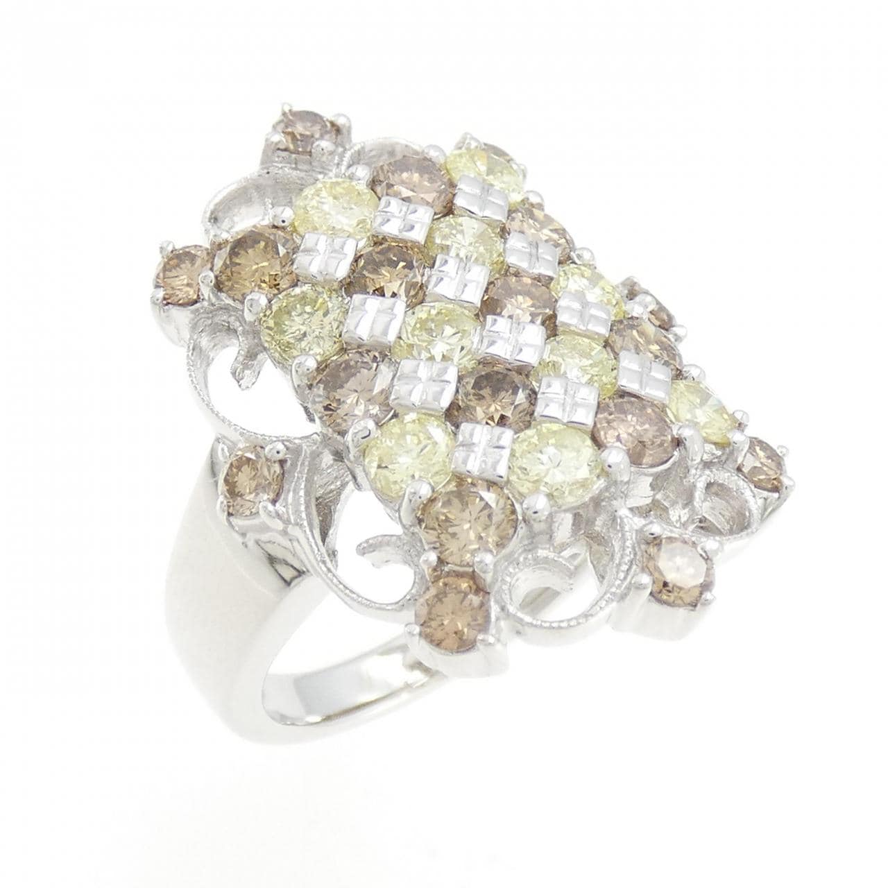 K18WG ダイヤモンド リング 3.20CT