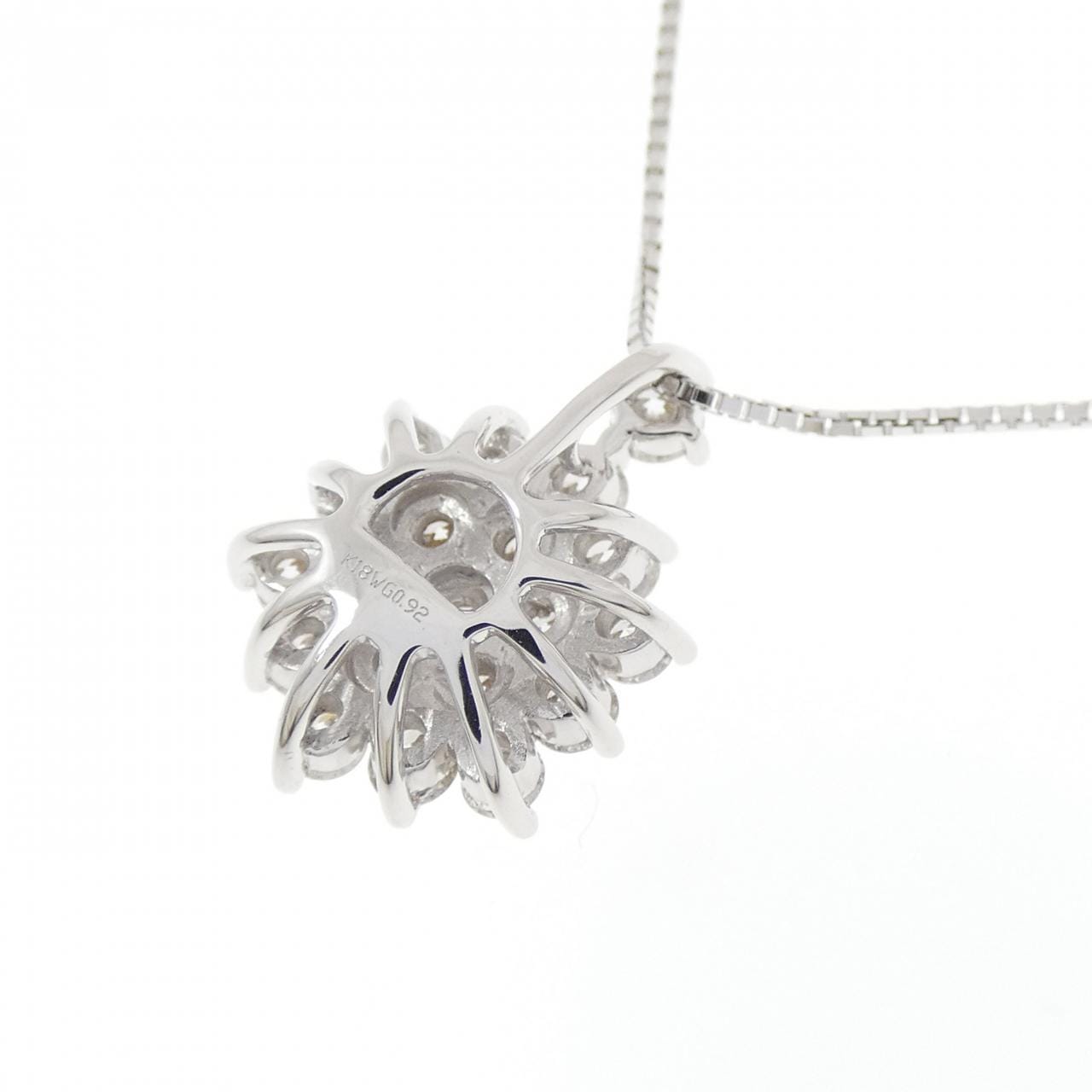 K18WG ダイヤモンド ネックレス 0.92CT