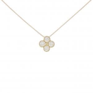 【新品】K18YG フラワー ダイヤモンド ネックレス 0.302CT