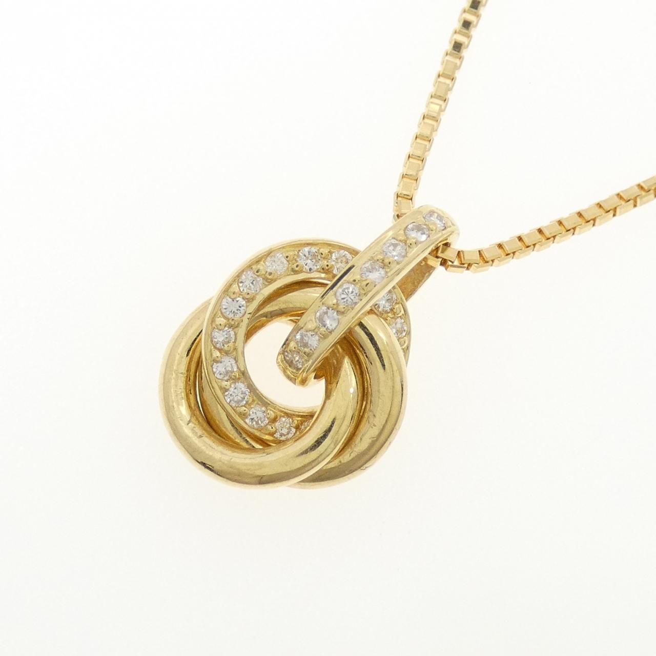 K18YG ダイヤモンド ネックレス 0.17CT