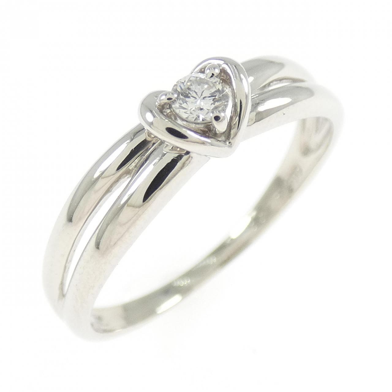 PT900 ハート ダイヤモンド リング 0.07CT
