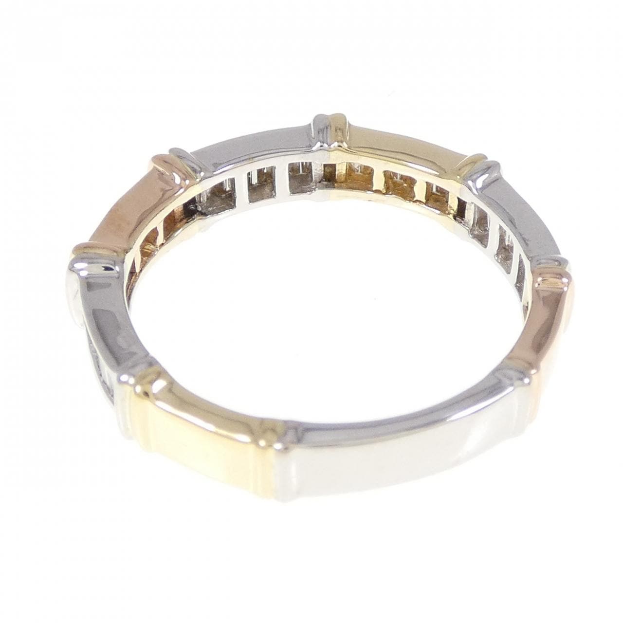 K18スリーカラー ダイヤモンド リング 0.45CT