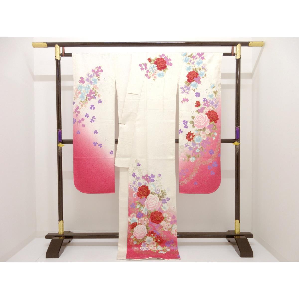 【未使用品】振袖　友禅金彩加工　ボカシ染