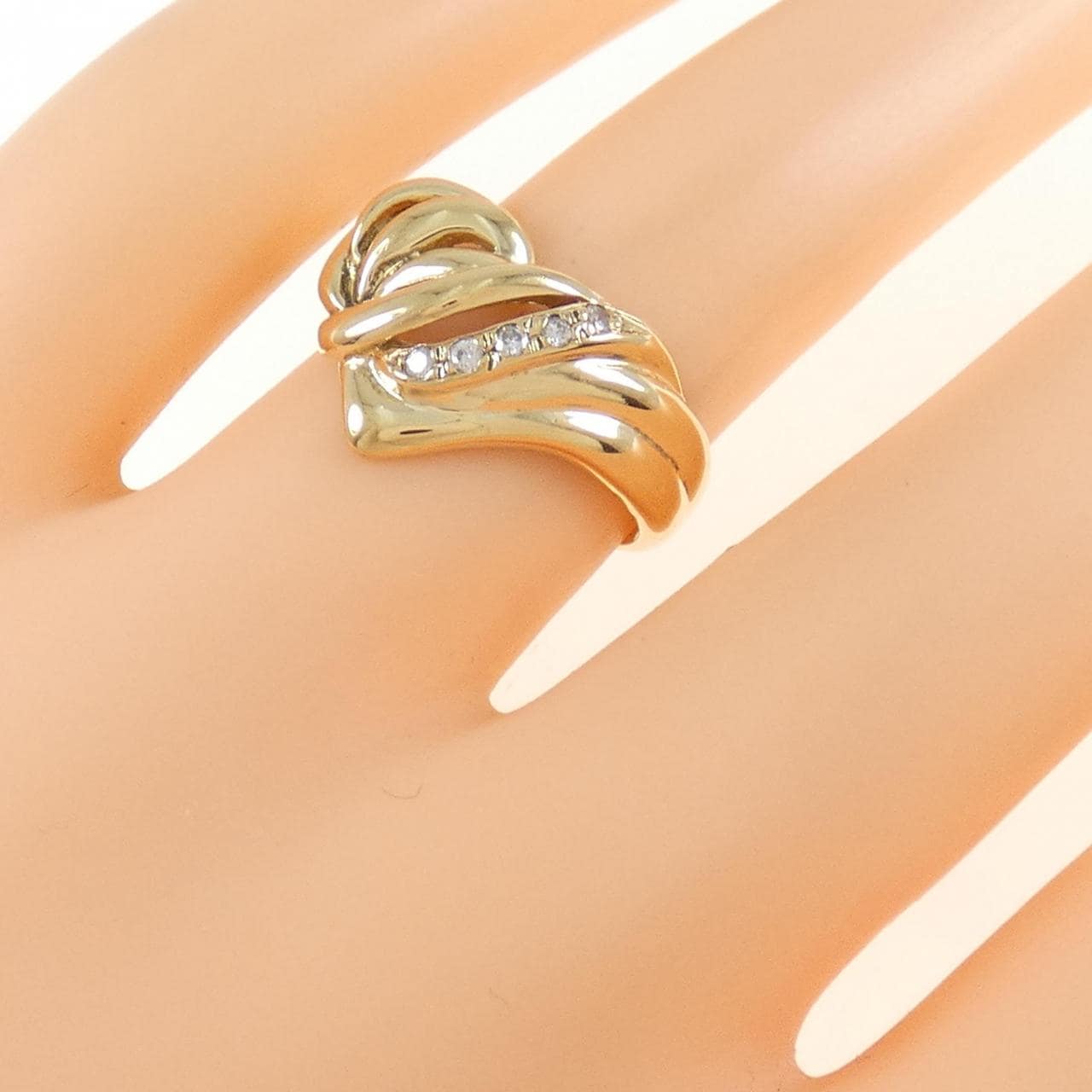 K18YG ダイヤモンド リング 0.05CT