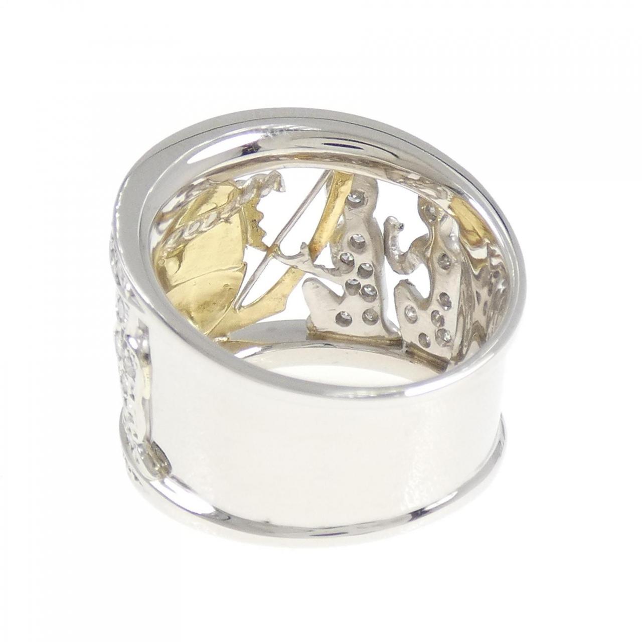 PT900/K18YG ダイヤモンド リング 0.51CT