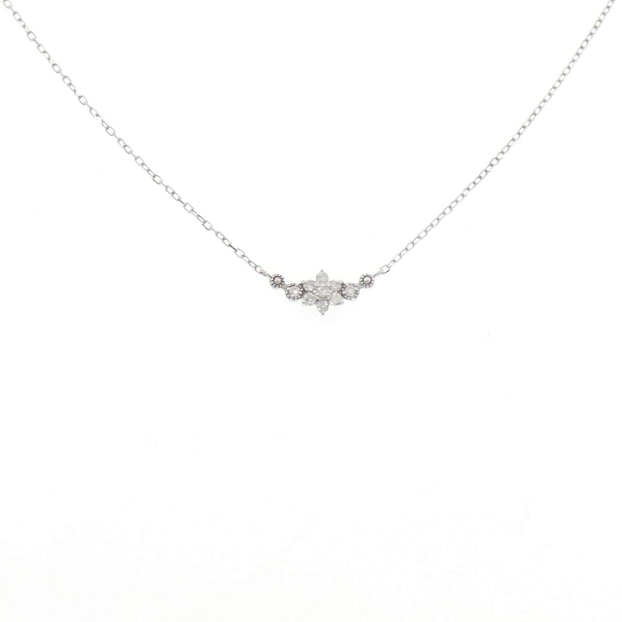K10WG ダイヤモンド ネックレス 0.10CT