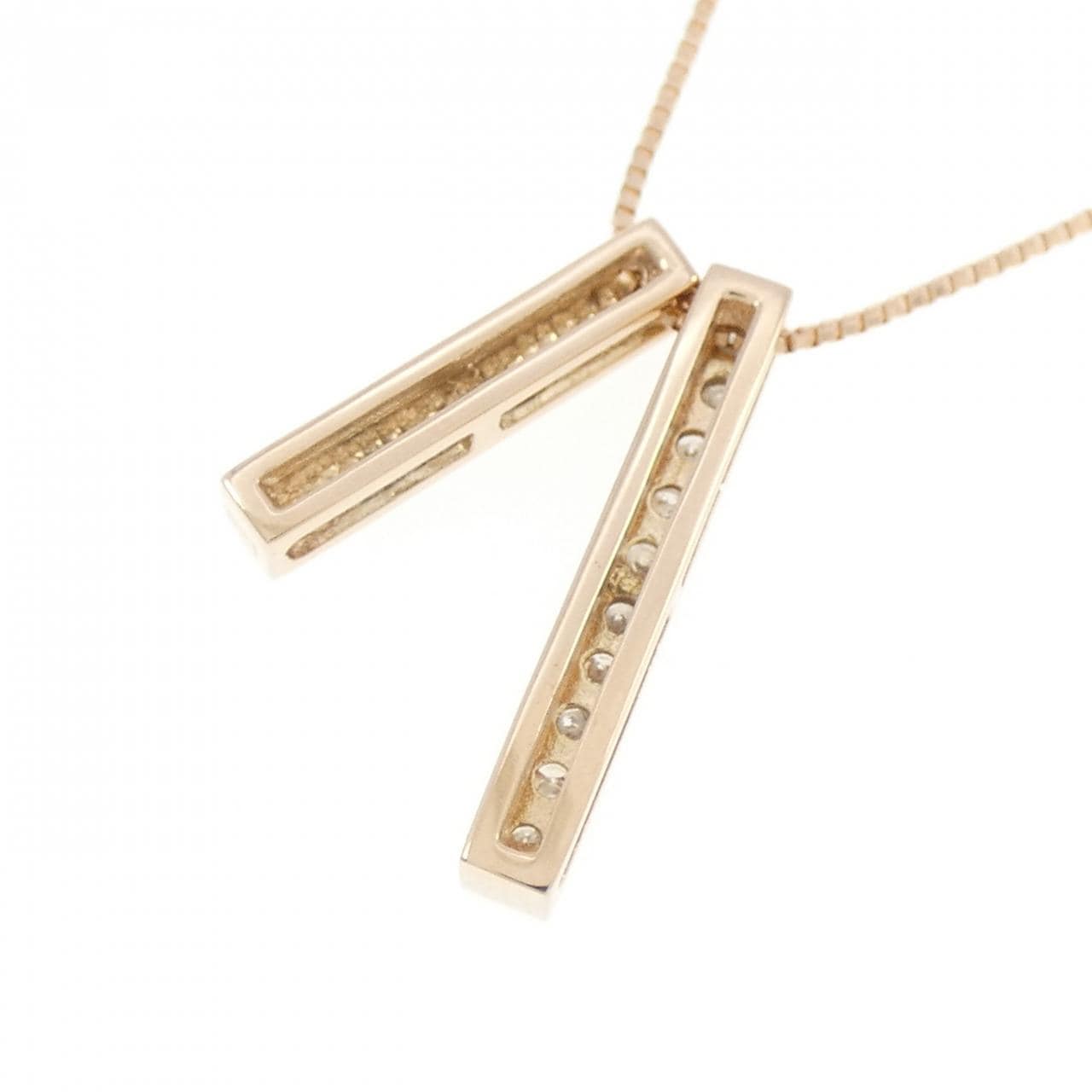 K18PG ダイヤモンド ネックレス 0.08CT