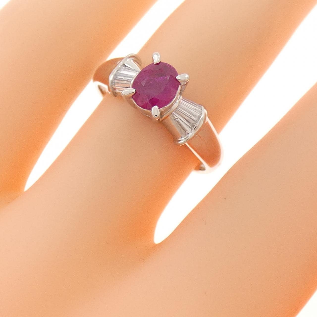 PT900 ルビー リング 0.57CT