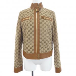 グッチ GUCCI レザー トリム GGキャンバス 681034 Z8AV6 ジャケット